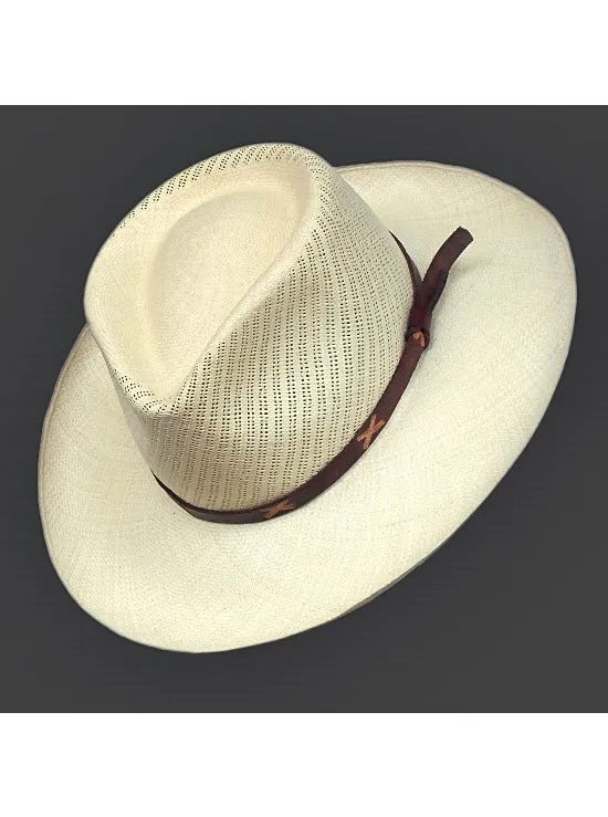 Panama Montecristi Hat - Fretwork Ausin for Men (Grade 25)