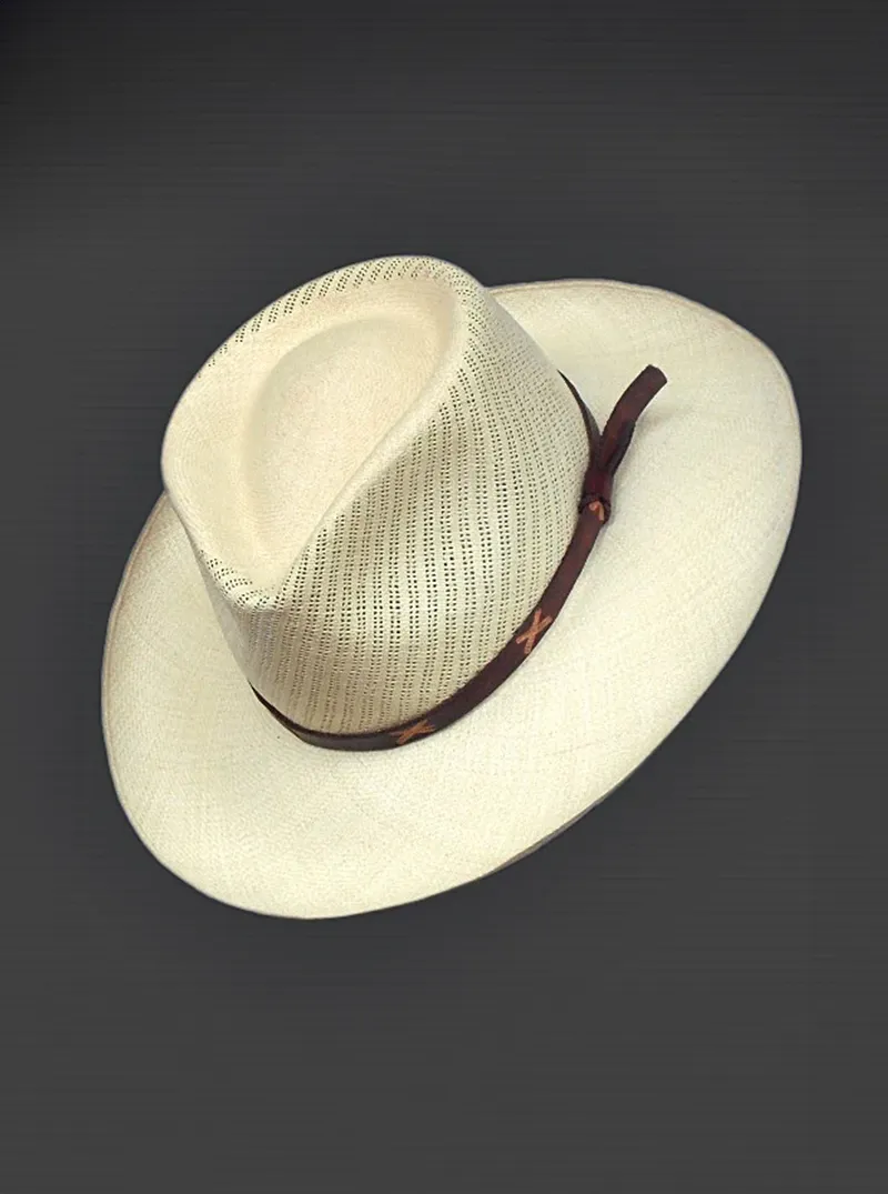 Panama Montecristi Hat - Fretwork Ausin for Men (Grade 25)
