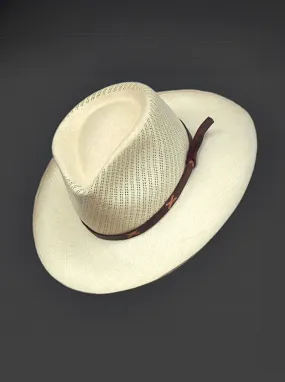 Panama Montecristi Hat - Fretwork Ausin for Men (Grade 25)