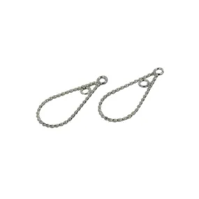 Pear Shape Earring Components in Sterling Silver 43.4x14mm 22 Gauge