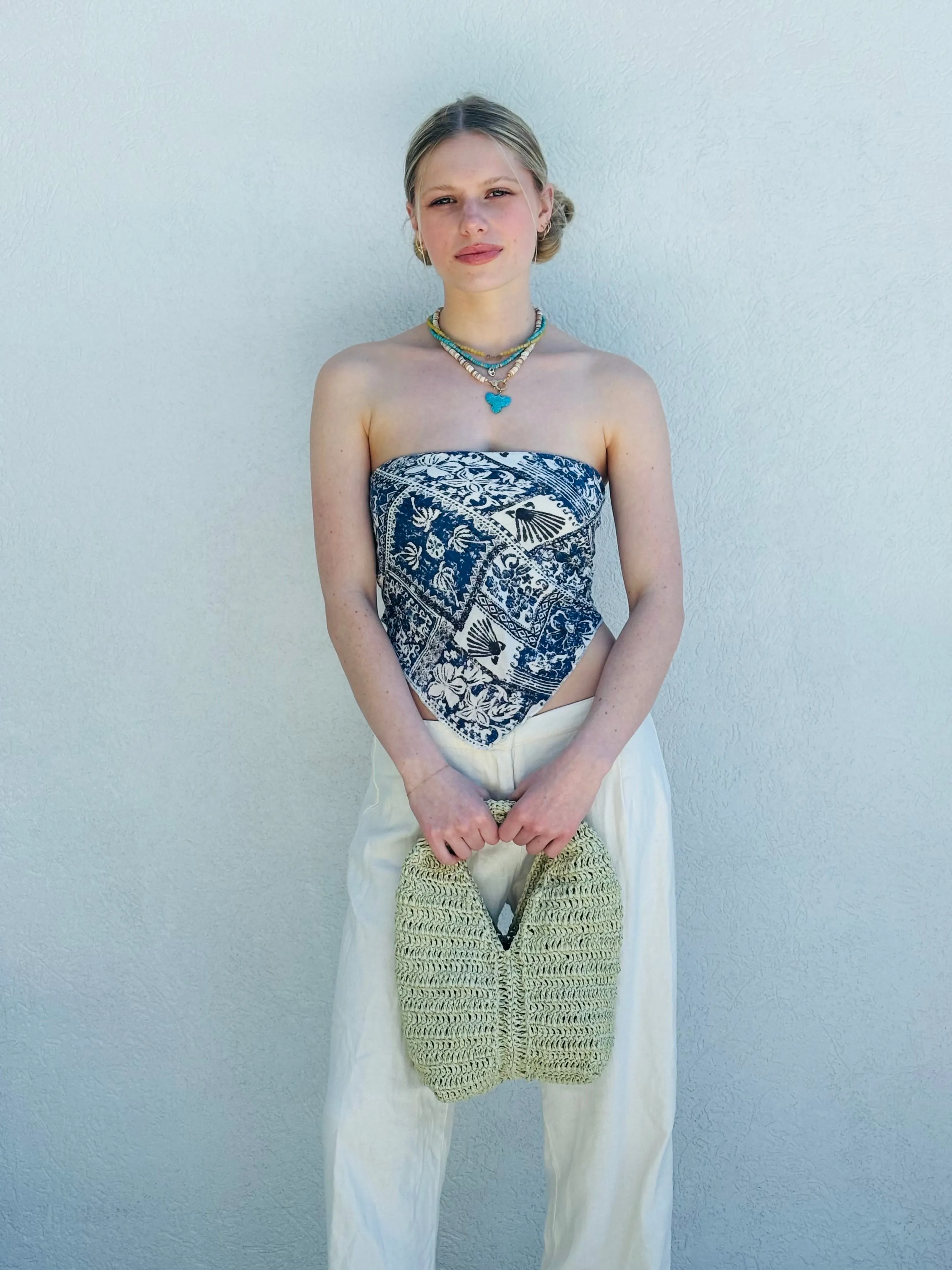 Pistachio Raffia Crochet Bag