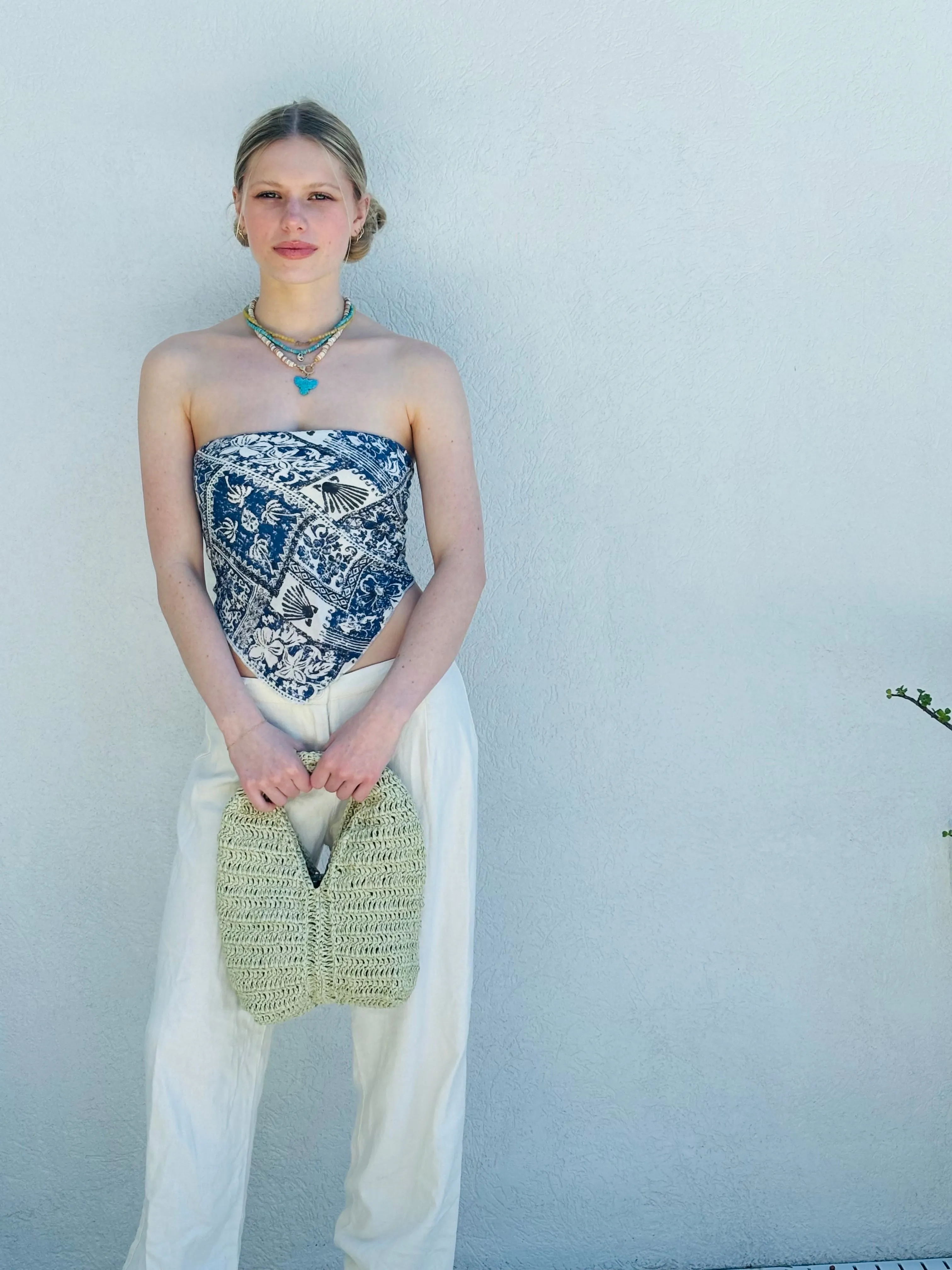 Pistachio Raffia Crochet Bag
