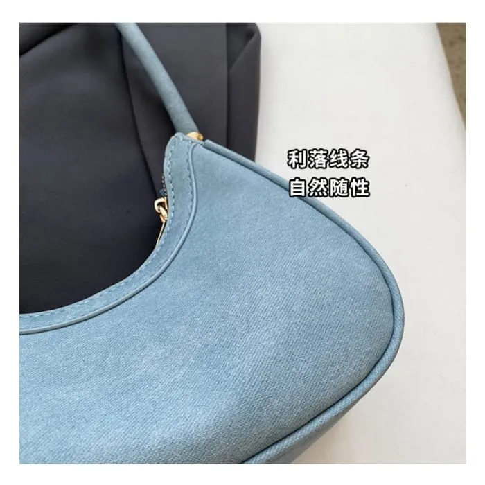Plain Faux Leather Crossbody Bag
