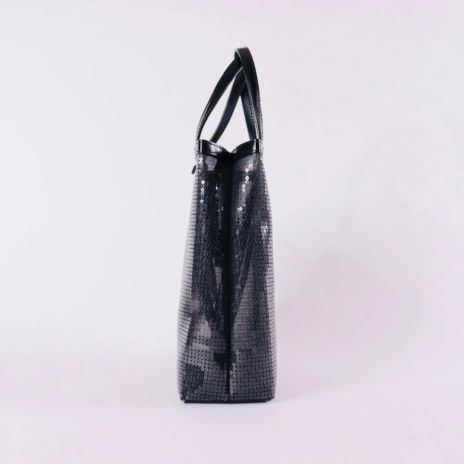 PRADA Sequin Mesh Small Tote Bag with Pouch
