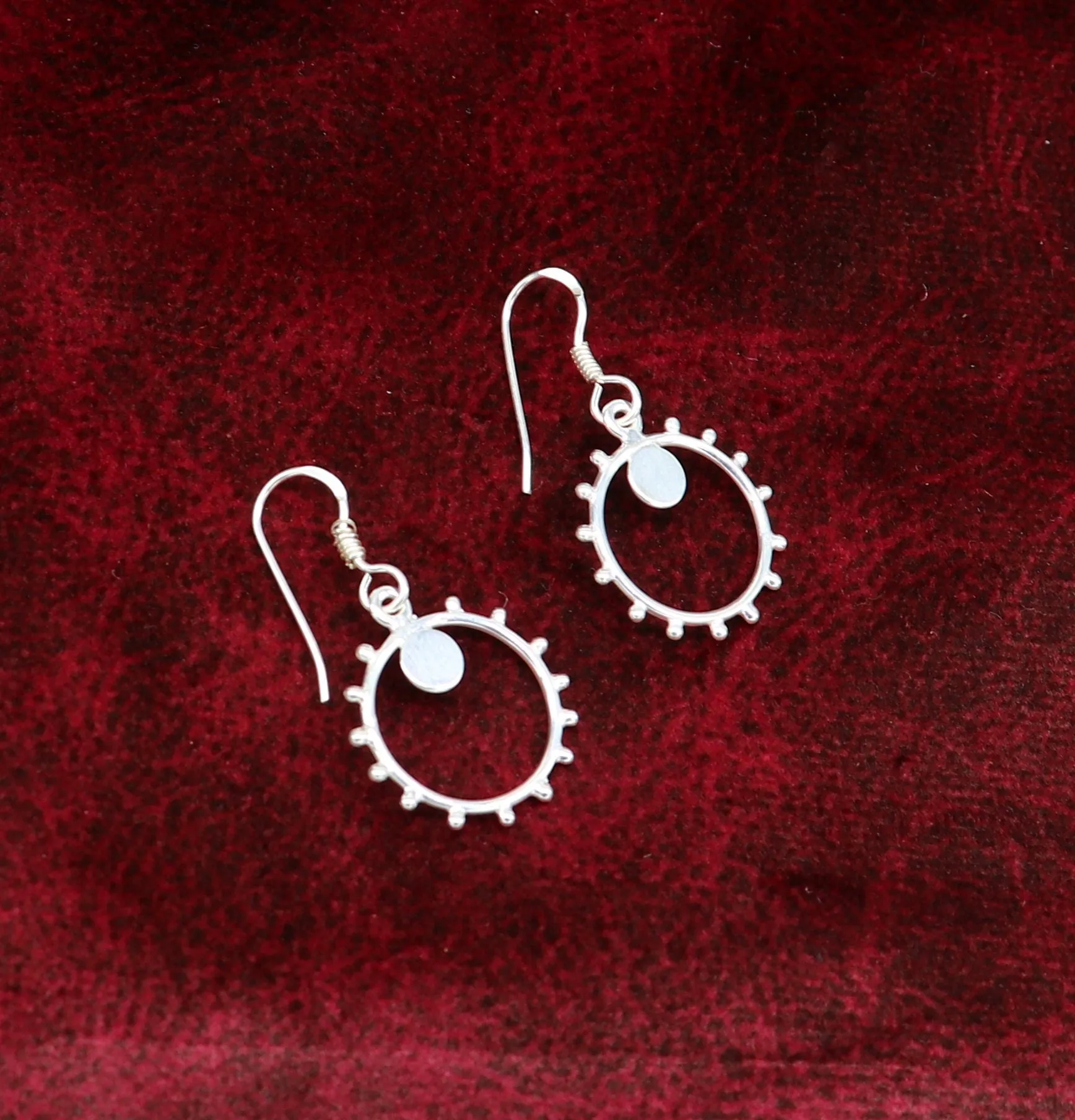 Pure 925 sterling silver handmade unique style designer new trendy fancy hoop earring, drop dangle charm earring for girls, brides ear685