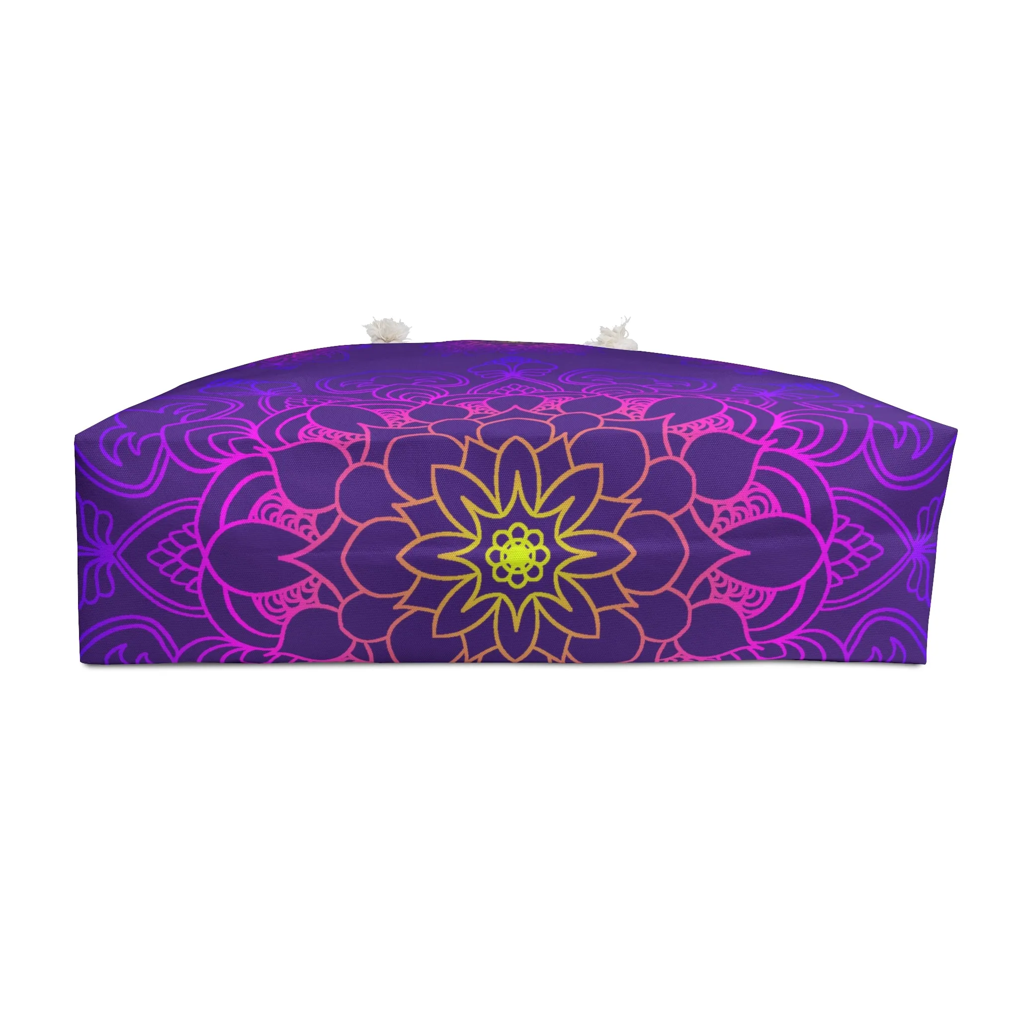 Purple Weekender Bag - Mandala Boho Chic Travel Tote