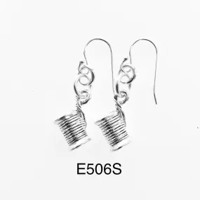 Quilting Spool of Thread Earring with Sterling Earring Wire