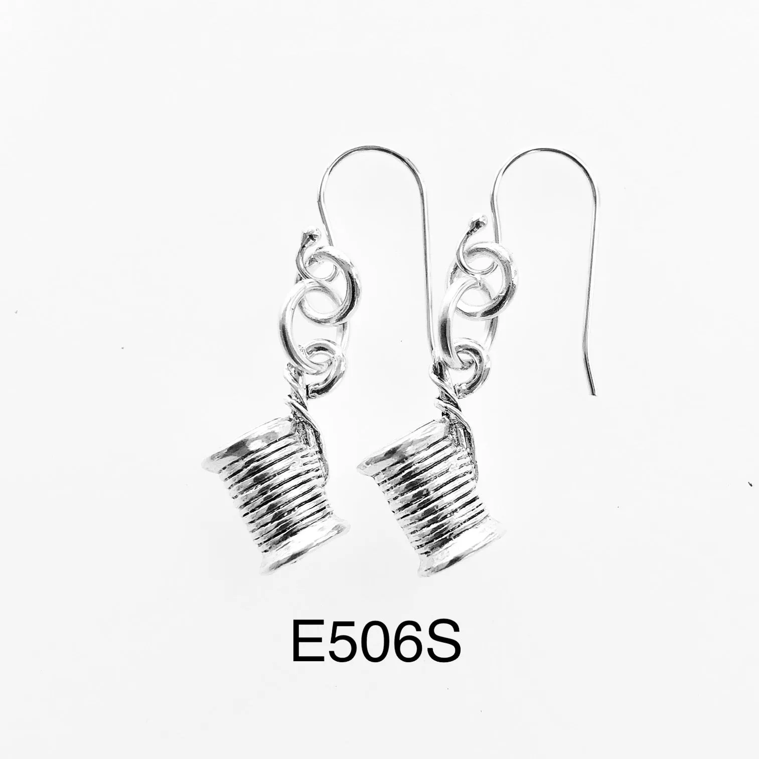 Quilting Spool of Thread Earring with Sterling Earring Wire