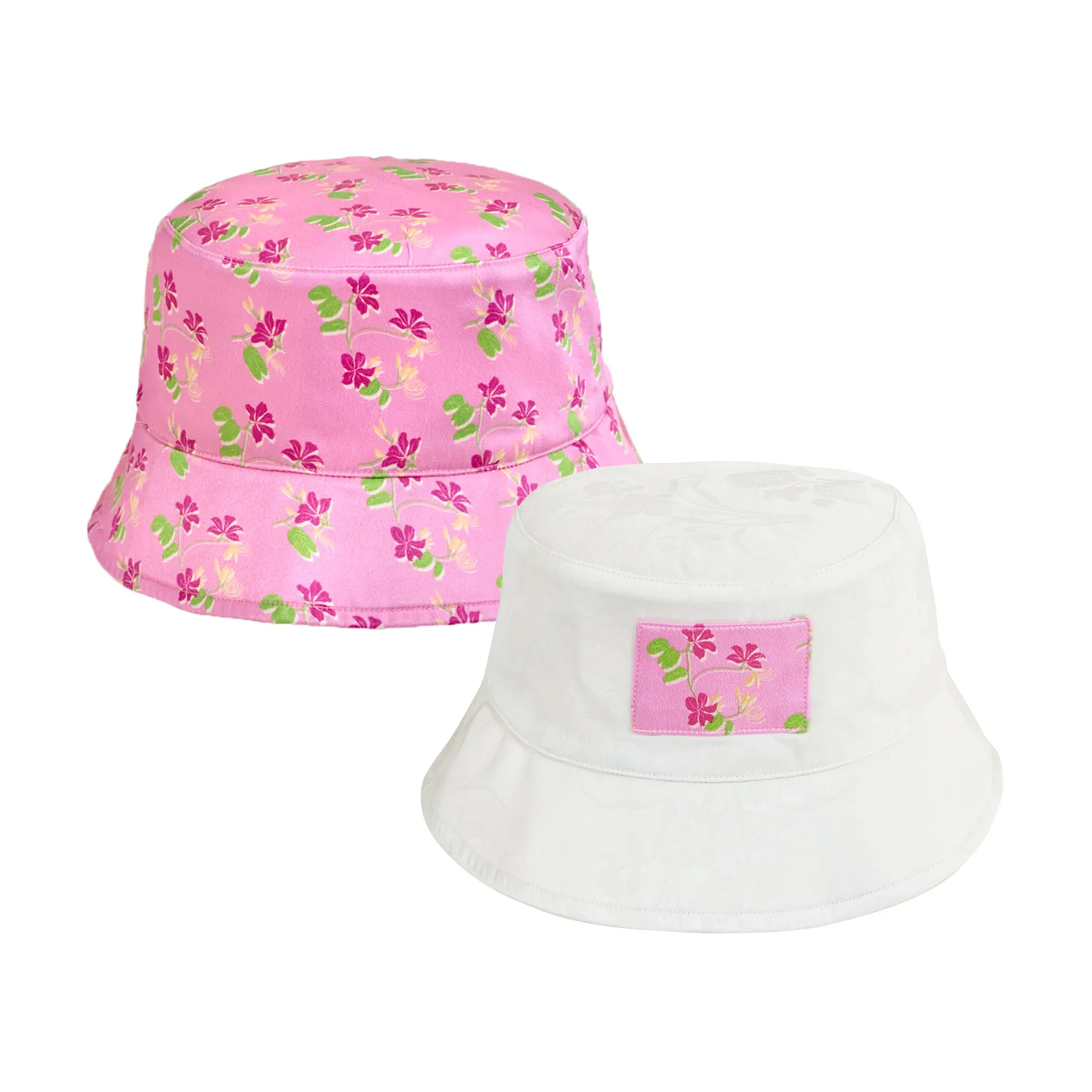 "Beach Blossom" Reversible Bucket Hat - Pink