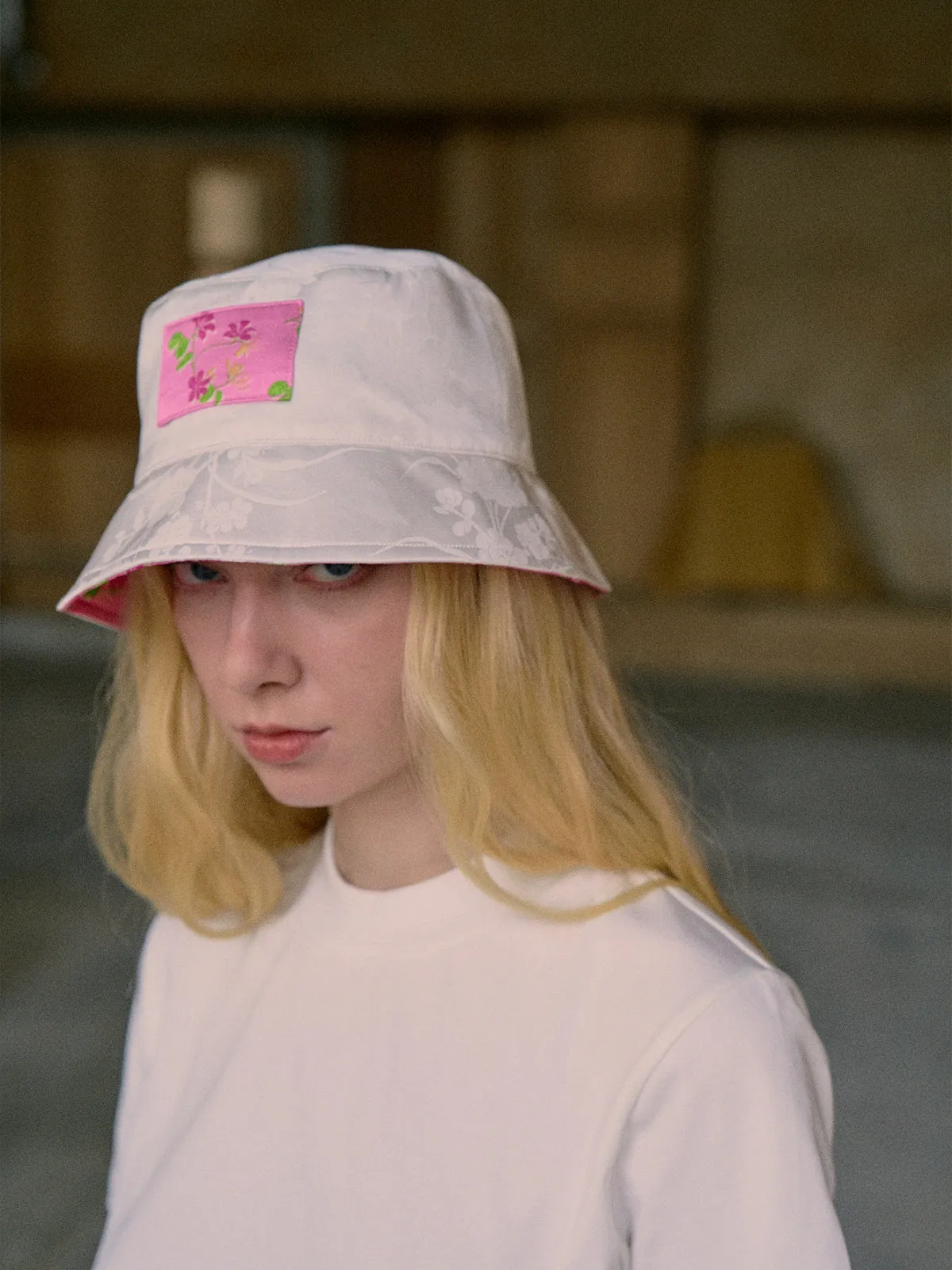 "Beach Blossom" Reversible Bucket Hat - Pink