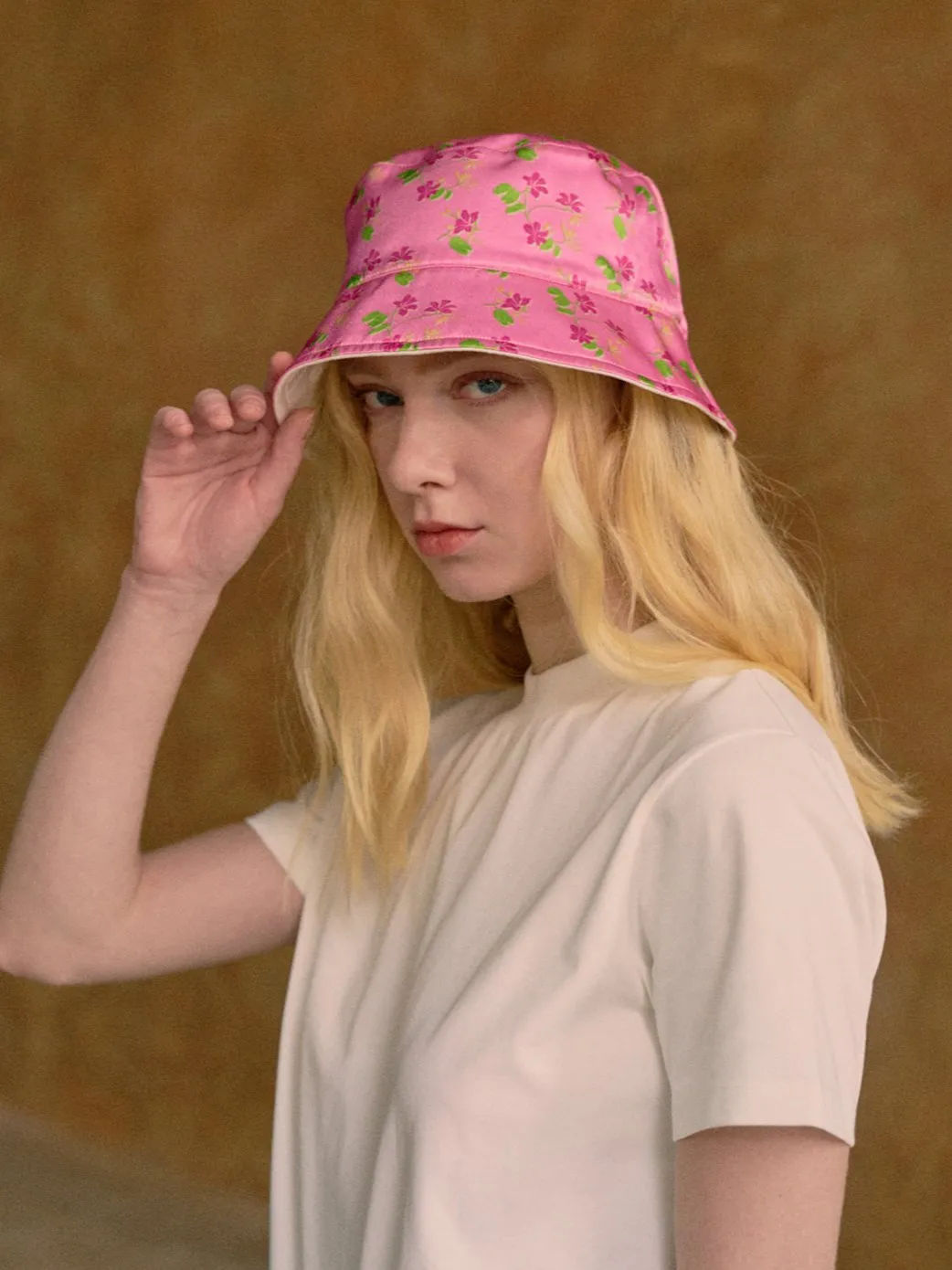 "Beach Blossom" Reversible Bucket Hat - Pink