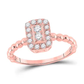 Radiant Rose Gold Diamond Cluster Ring: Exquisite Elegance and Brilliance