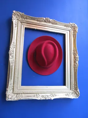 Red Felt Trilby Fedora