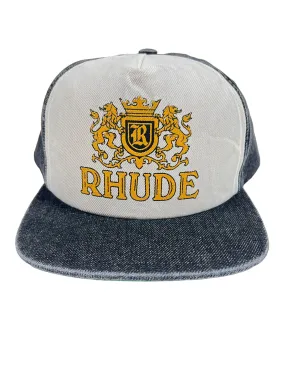 Rhude Cresta Denim Hat Black/Cream