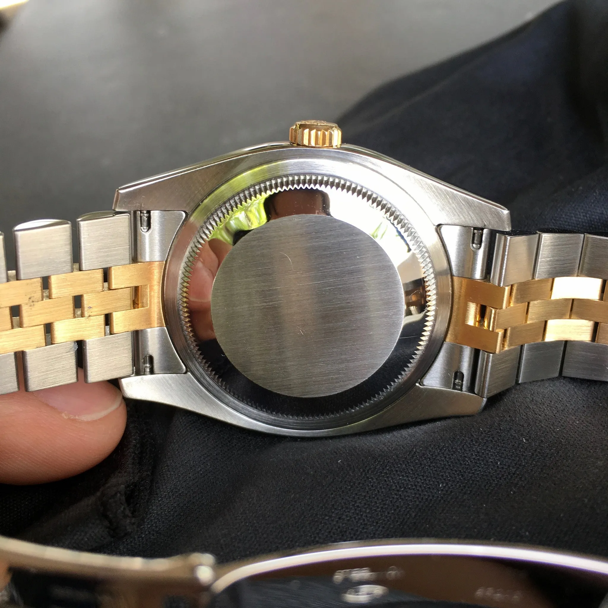 Rolex Datejust 116233 Black 50th Anniversary Jubilee Cal. 3135 Two Tone Steel 18K Wristwatch Circa 2005