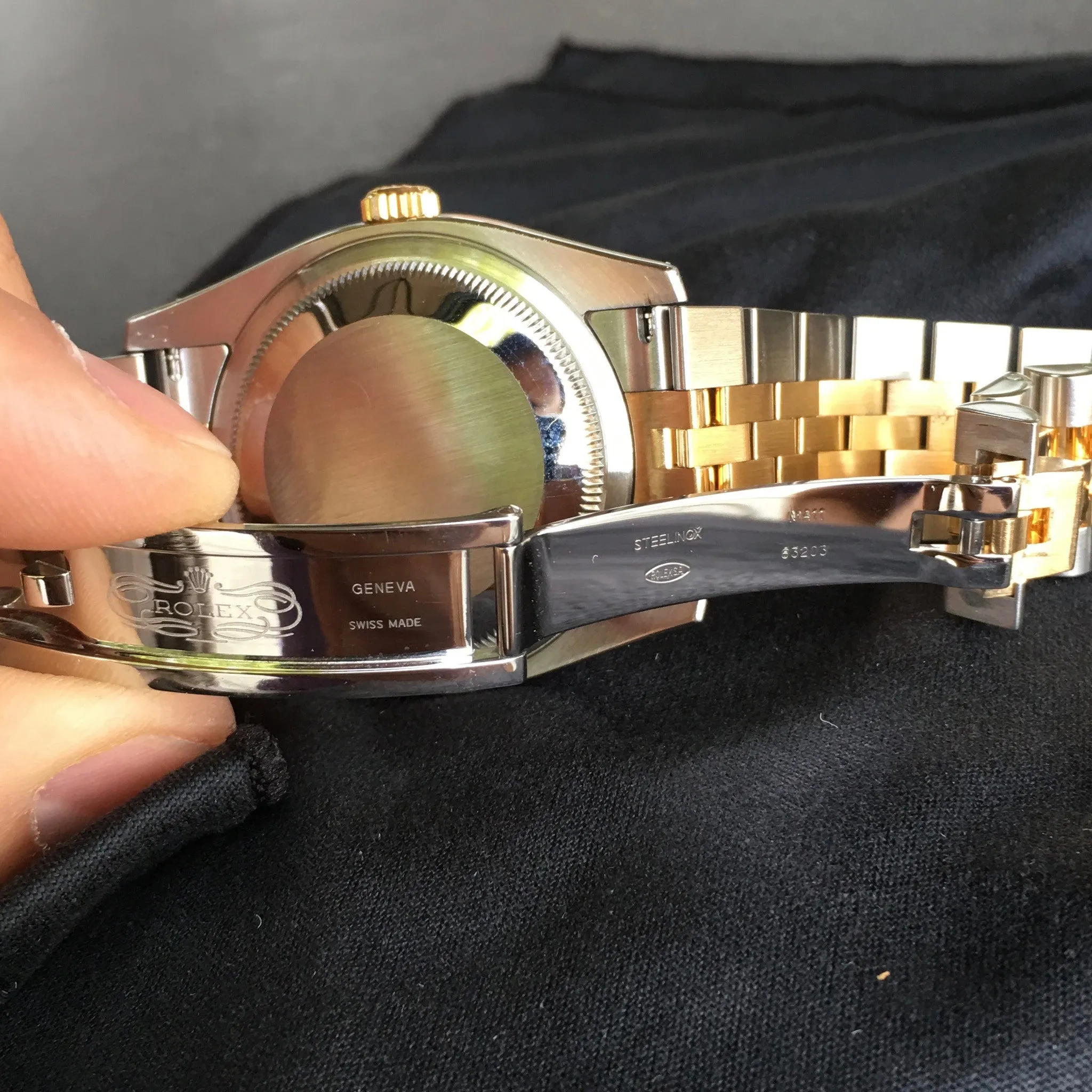 Rolex Datejust 116233 Black 50th Anniversary Jubilee Cal. 3135 Two Tone Steel 18K Wristwatch Circa 2005