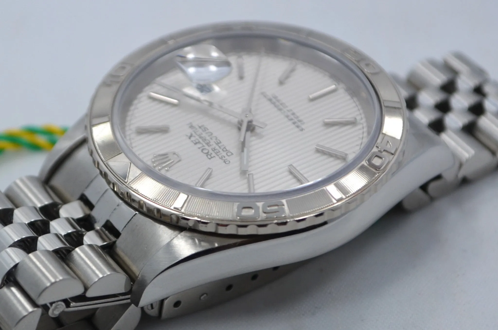 Rolex Datejust Turnograph Thunderbird Silver Tapestry Dial 16264 "U" 1997 Watch