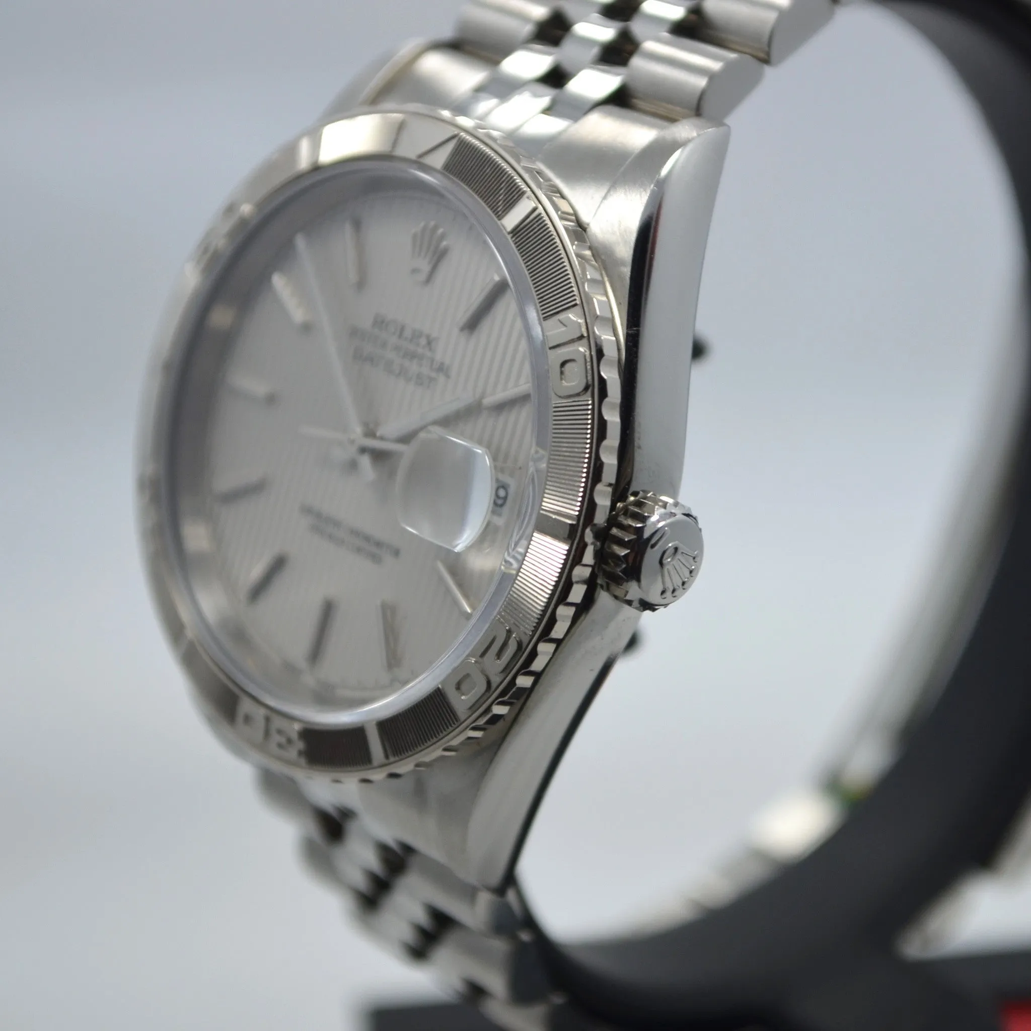 Rolex Datejust Turnograph Thunderbird Silver Tapestry Dial 16264 "U" 1997 Watch