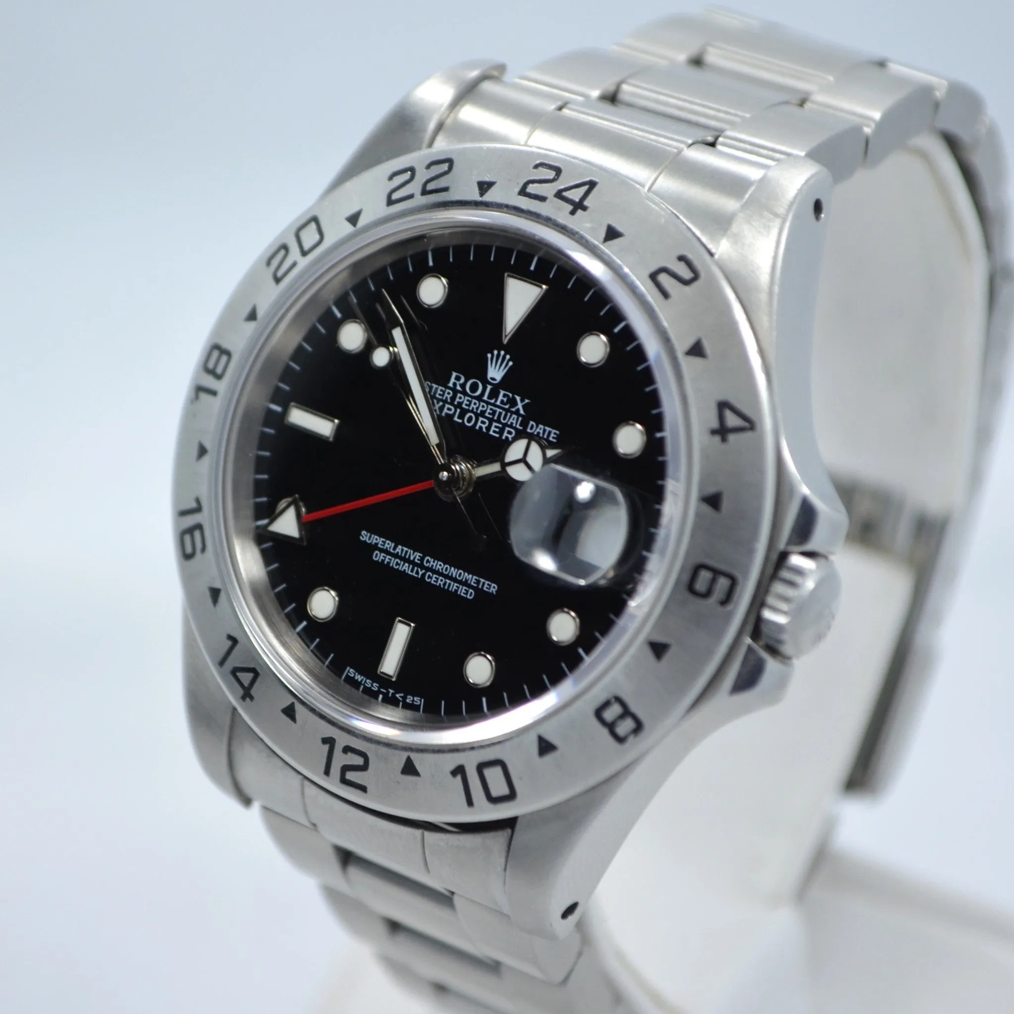 Rolex Explorer II 16570 GMT Black Dial "X" Serial 1991 Automatic Steel Watch