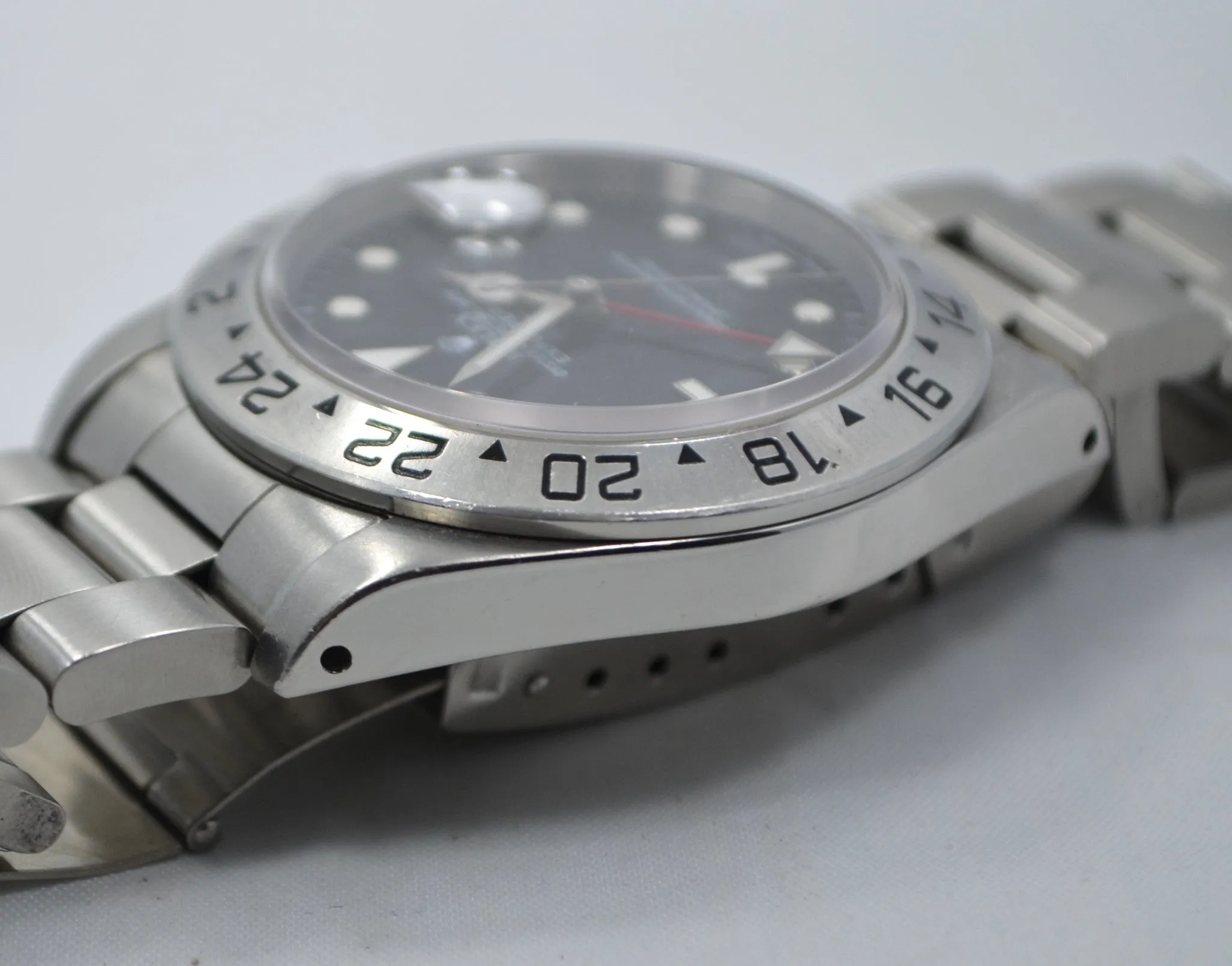 Rolex Explorer II 16570 GMT Black Dial "X" Serial 1991 Automatic Steel Watch
