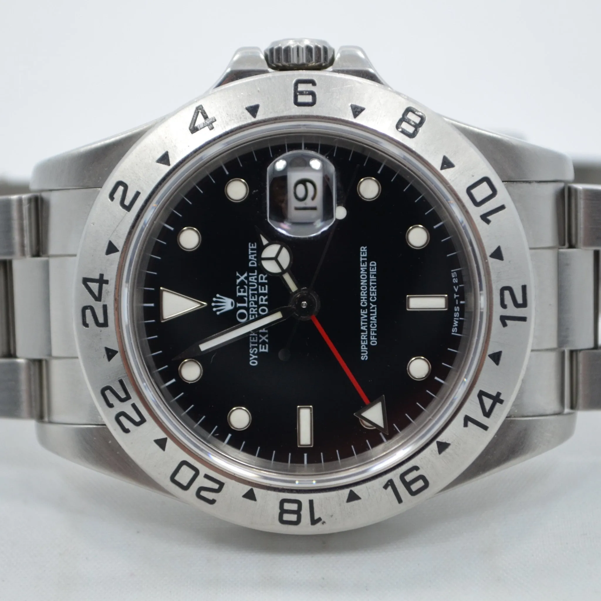 Rolex Explorer II 16570 GMT Black Dial "X" Serial 1991 Automatic Steel Watch