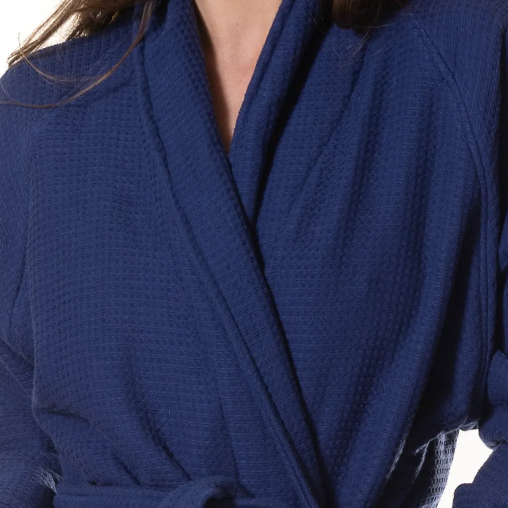 Royal comfort 100% cotton bathrobe waffle unisex ultra soft absorbent durable