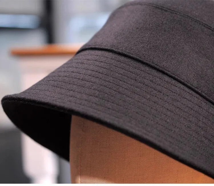 S M Large Customized Elegant Woolen Bucket Hat
