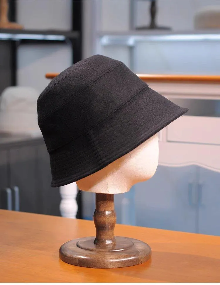 S M Large Customized Elegant Woolen Bucket Hat
