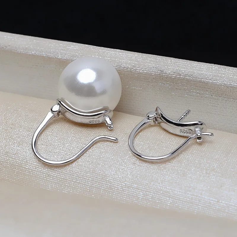 S925 Sterling Silver Pearl Earring Mounting For Wholesale