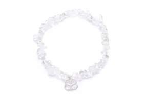 Sana Silver Beaded Rock Crystal Bracelet