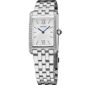 Seiko Essentials Collection Quartz Rectangle Watch, SWR091