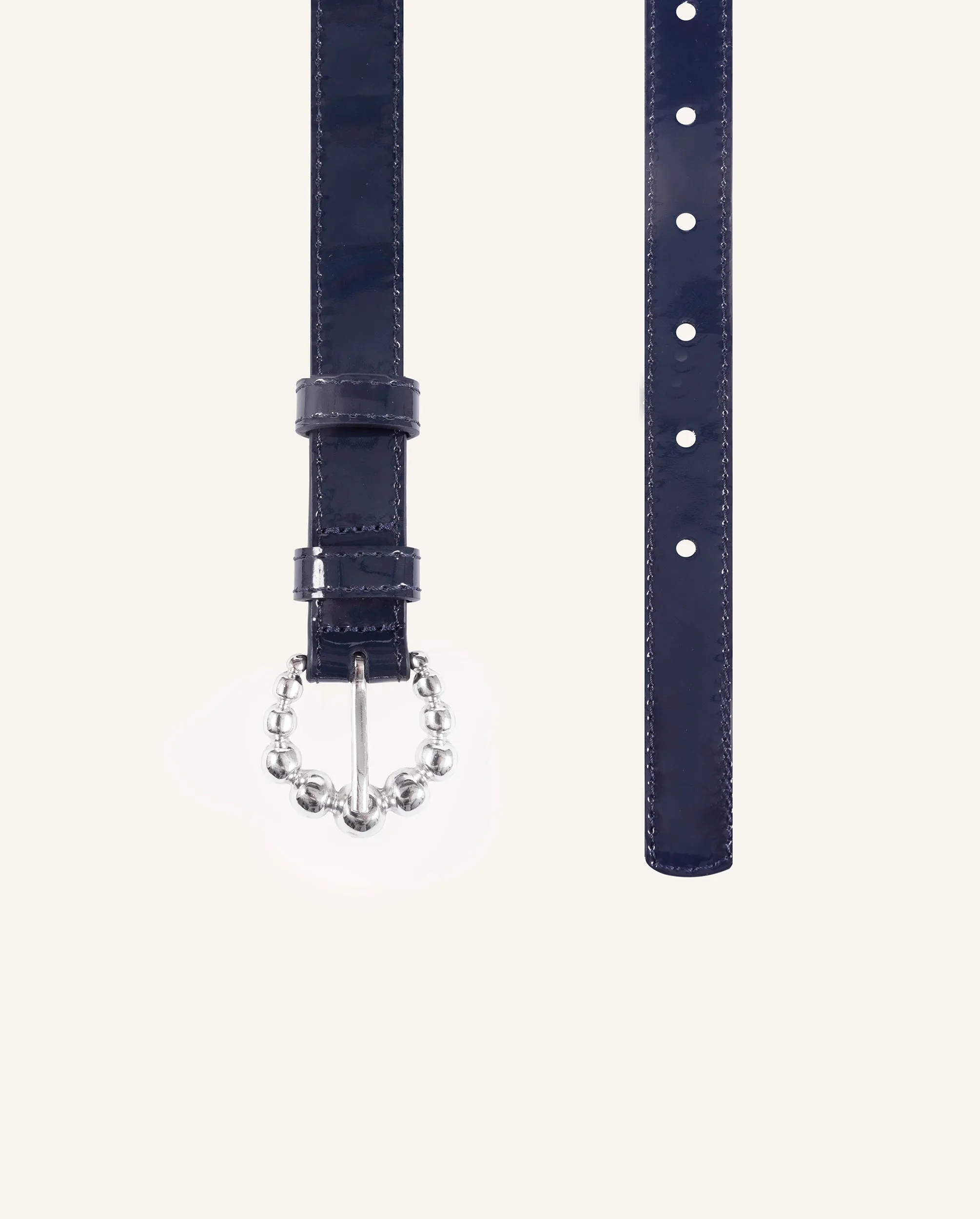 Seren Navy Slim Belt