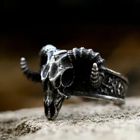 Sheep Head Skull Ring