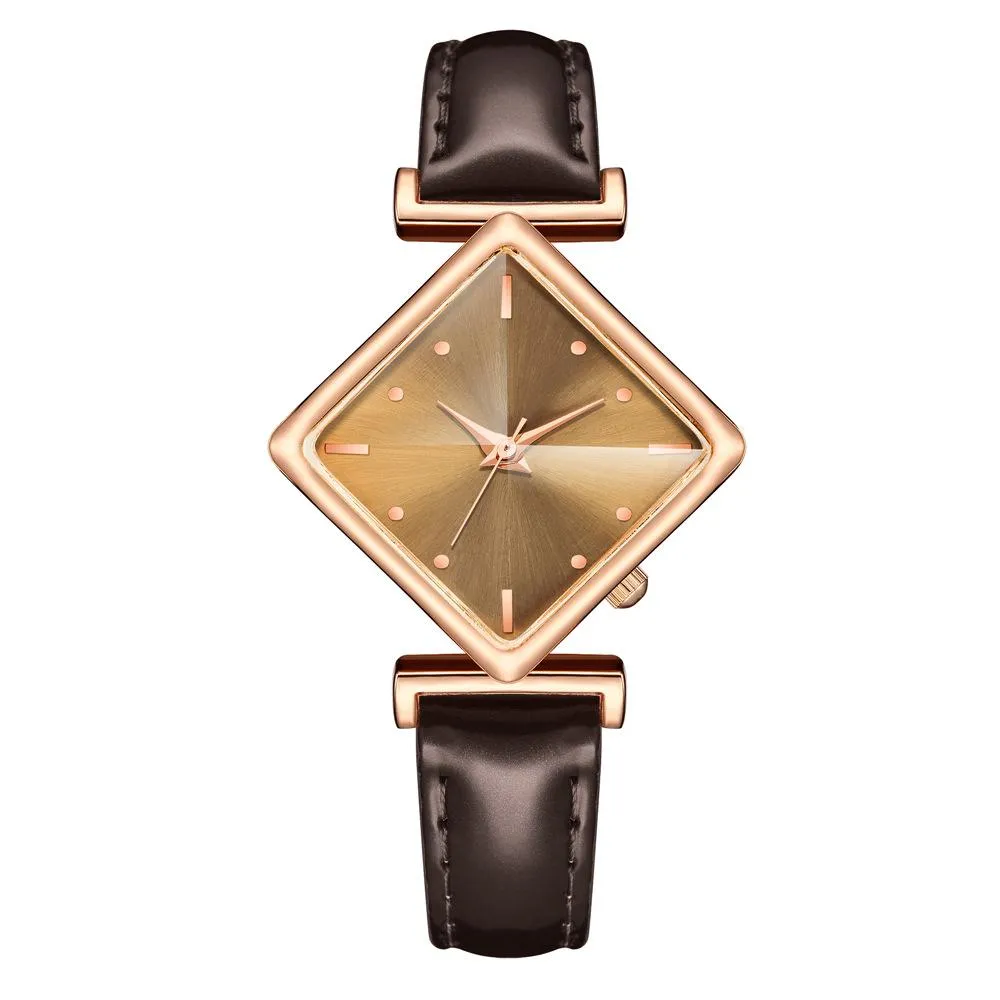 Sidiou Group Elegant Simple Rectangle Ladies Watch Silver Quartz Clock Women's Fashion Casual Retro Leather Watches Female Wristwatches
