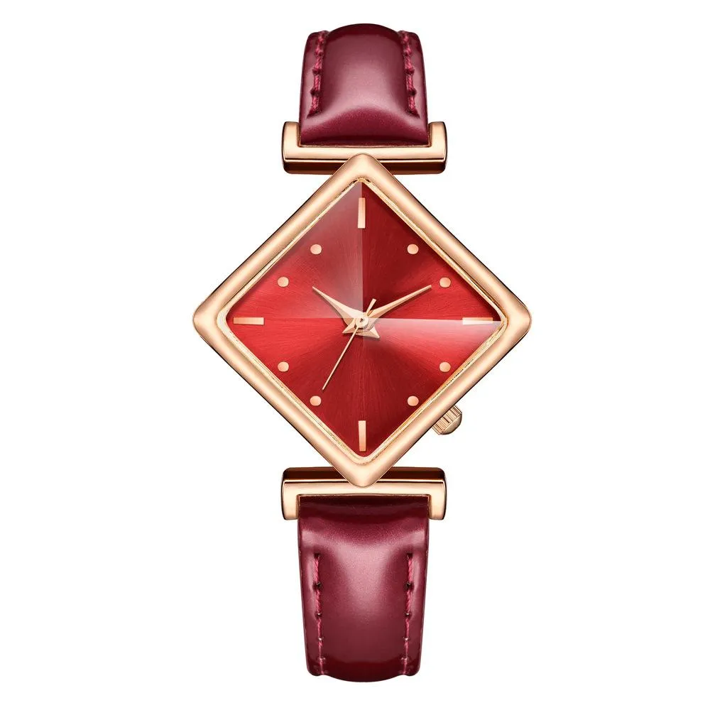 Sidiou Group Elegant Simple Rectangle Ladies Watch Silver Quartz Clock Women's Fashion Casual Retro Leather Watches Female Wristwatches