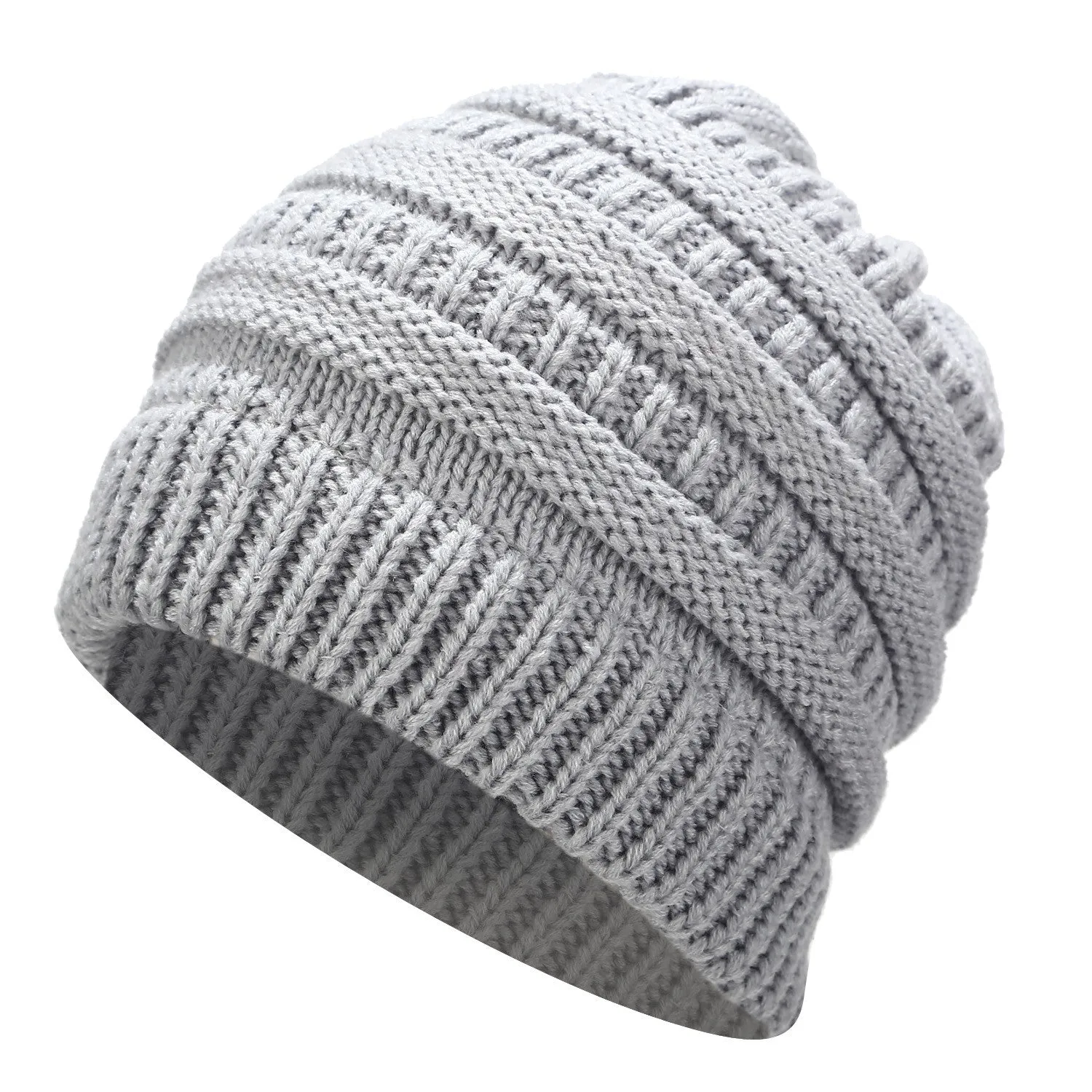 Sidiou Group Ponytail Beanie Hat Winter Beanies Warm Caps Female Knitted Stylish Hats