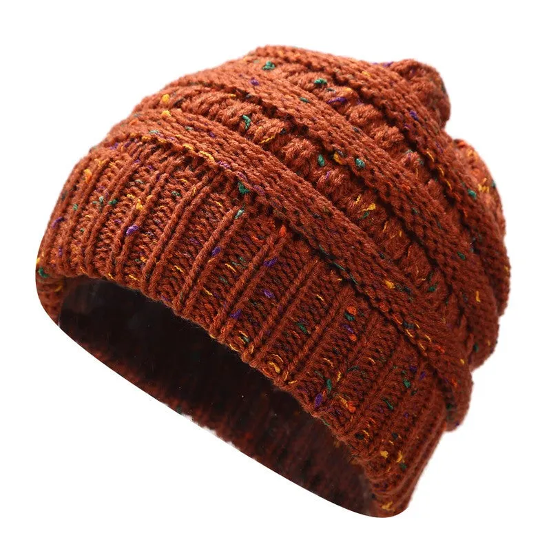 Sidiou Group Ponytail Beanie Hat Winter Beanies Warm Caps Female Knitted Stylish Hats