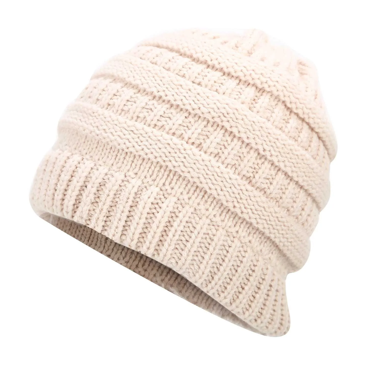 Sidiou Group Ponytail Beanie Hat Winter Beanies Warm Caps Female Knitted Stylish Hats