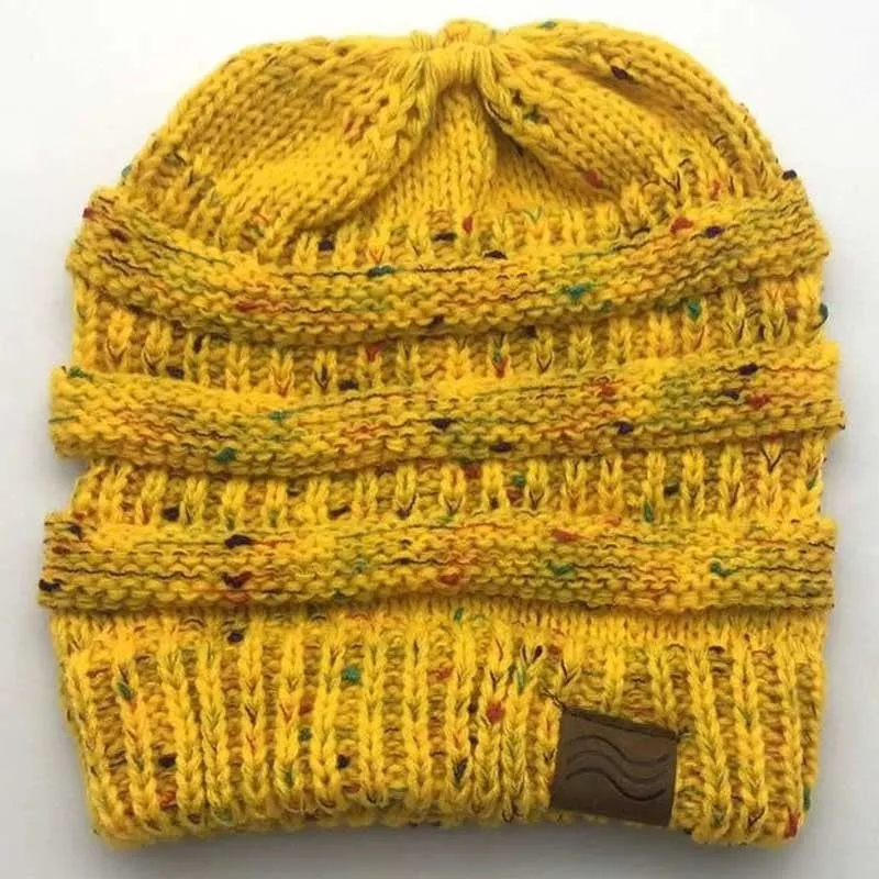 Sidiou Group Ponytail Beanie Hat Winter Beanies Warm Caps Female Knitted Stylish Hats