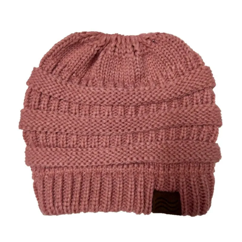 Sidiou Group Ponytail Beanie Hat Winter Beanies Warm Caps Female Knitted Stylish Hats