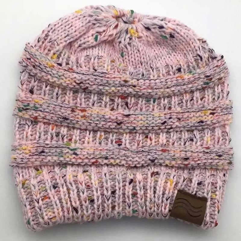 Sidiou Group Ponytail Beanie Hat Winter Beanies Warm Caps Female Knitted Stylish Hats