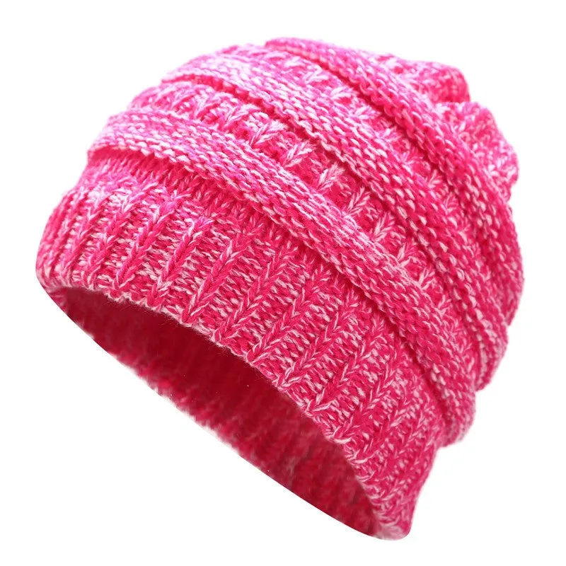 Sidiou Group Ponytail Beanie Hat Winter Beanies Warm Caps Female Knitted Stylish Hats