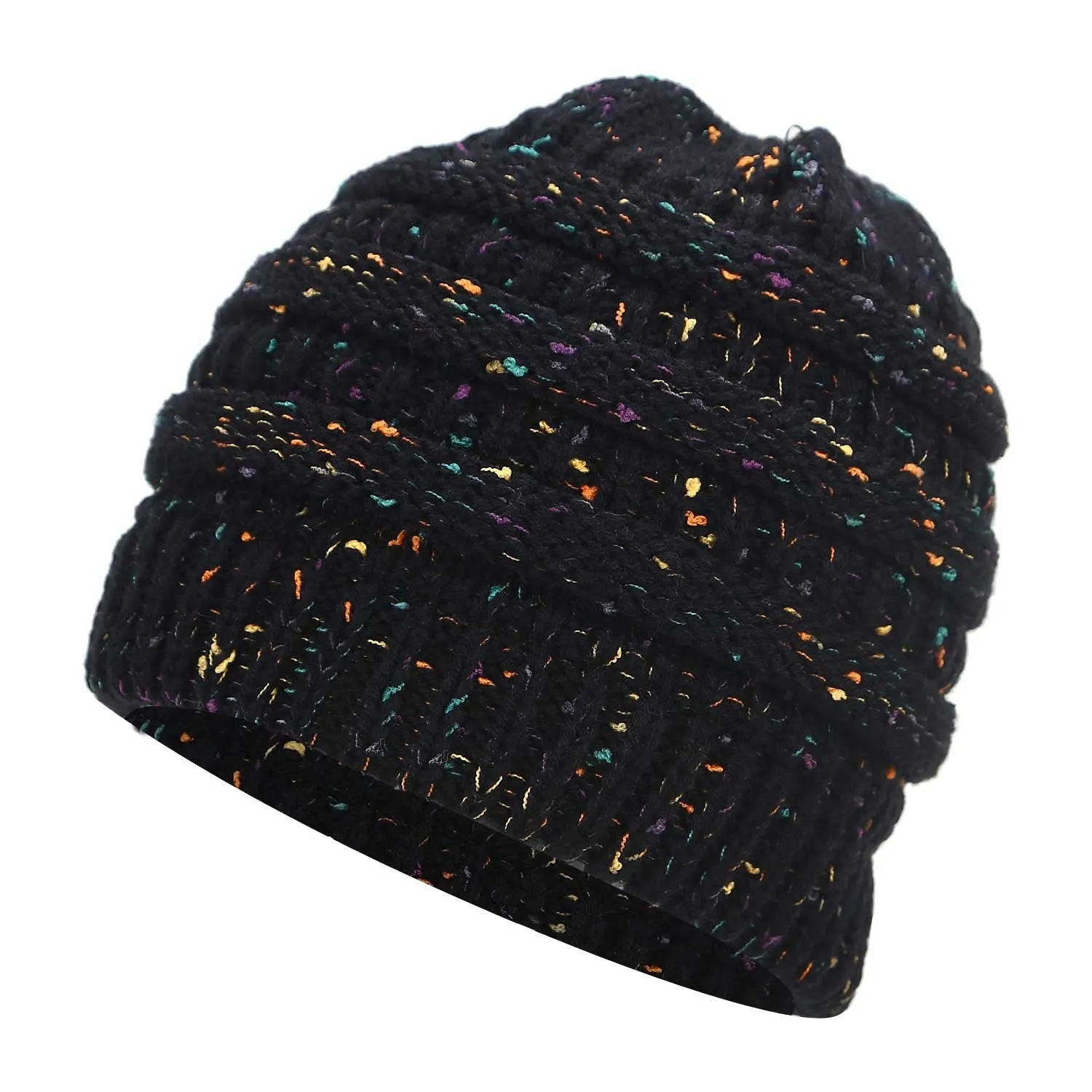 Sidiou Group Ponytail Beanie Hat Winter Beanies Warm Caps Female Knitted Stylish Hats