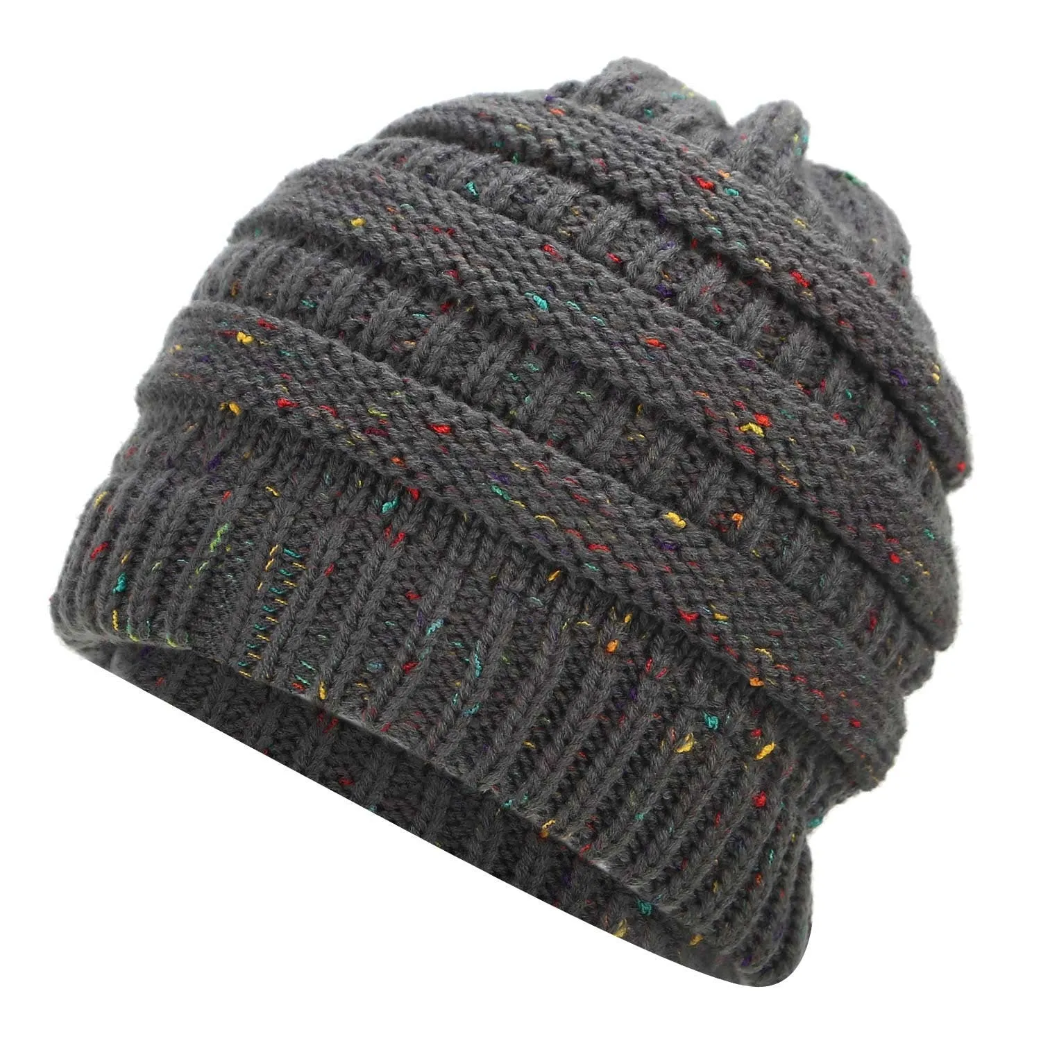 Sidiou Group Ponytail Beanie Hat Winter Beanies Warm Caps Female Knitted Stylish Hats