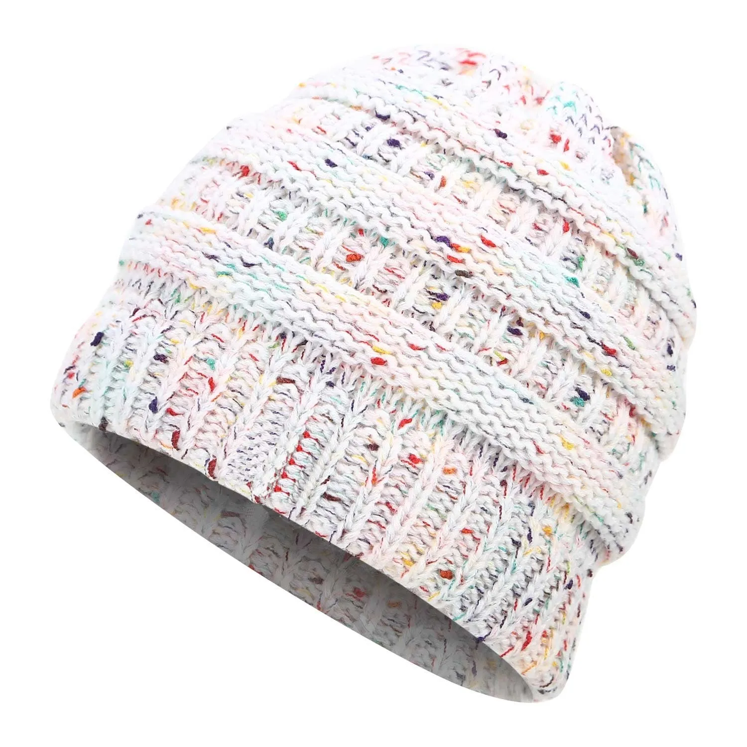 Sidiou Group Ponytail Beanie Hat Winter Beanies Warm Caps Female Knitted Stylish Hats