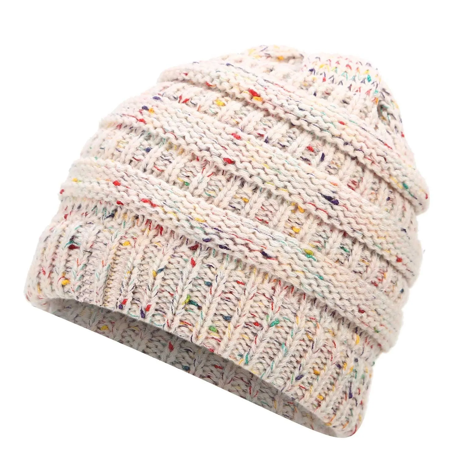 Sidiou Group Ponytail Beanie Hat Winter Beanies Warm Caps Female Knitted Stylish Hats