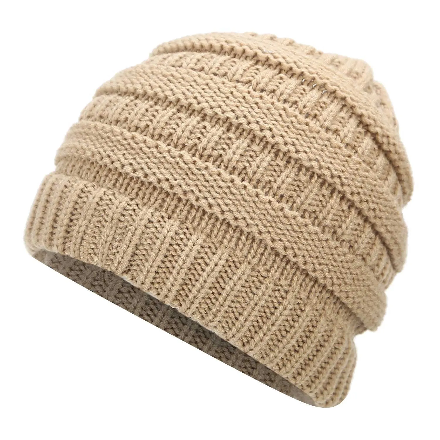 Sidiou Group Ponytail Beanie Hat Winter Beanies Warm Caps Female Knitted Stylish Hats