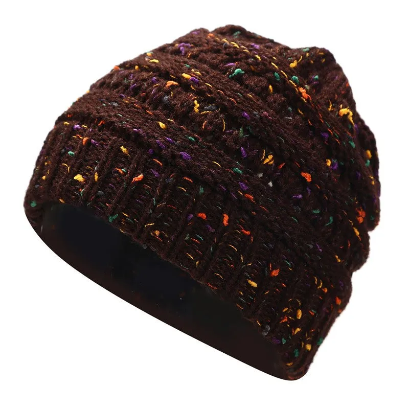 Sidiou Group Ponytail Beanie Hat Winter Beanies Warm Caps Female Knitted Stylish Hats