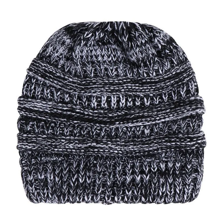 Sidiou Group Ponytail Beanie Hat Winter Beanies Warm Caps Female Knitted Stylish Hats