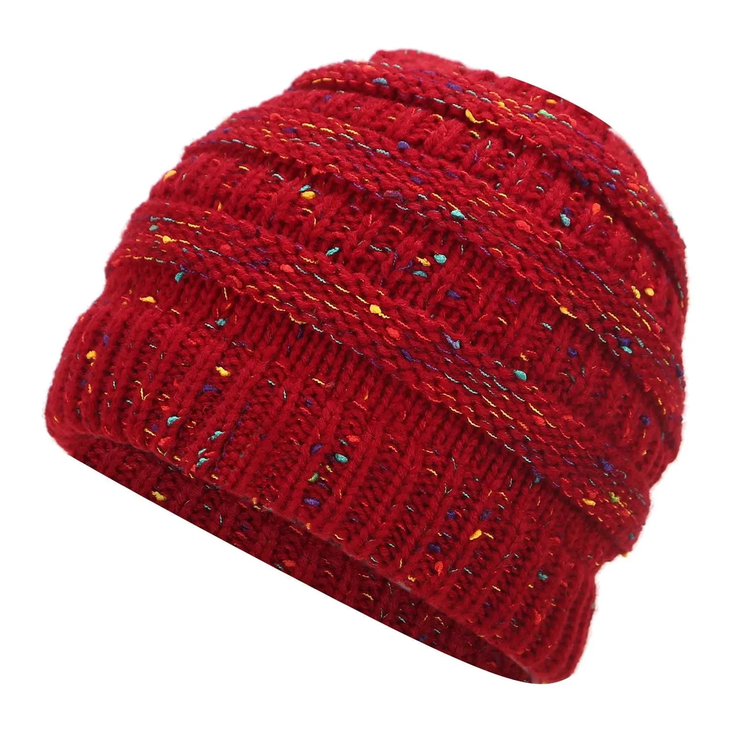 Sidiou Group Ponytail Beanie Hat Winter Beanies Warm Caps Female Knitted Stylish Hats